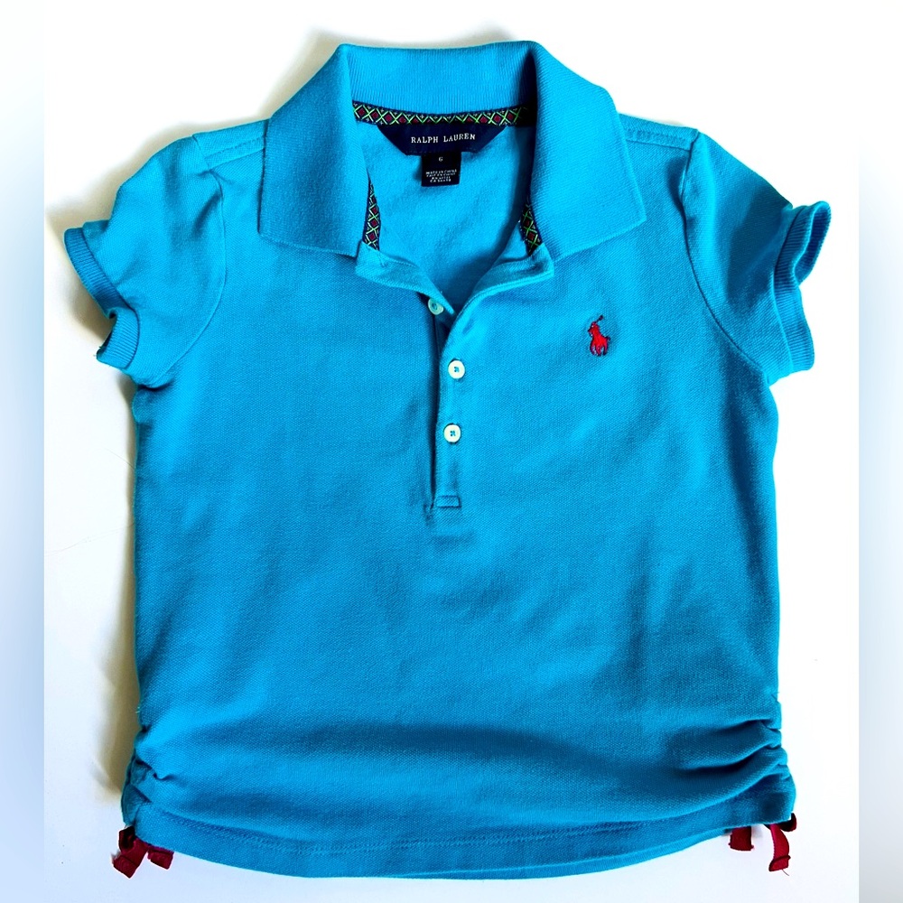 Ralph Lauren girls Blue Polo Shirt
